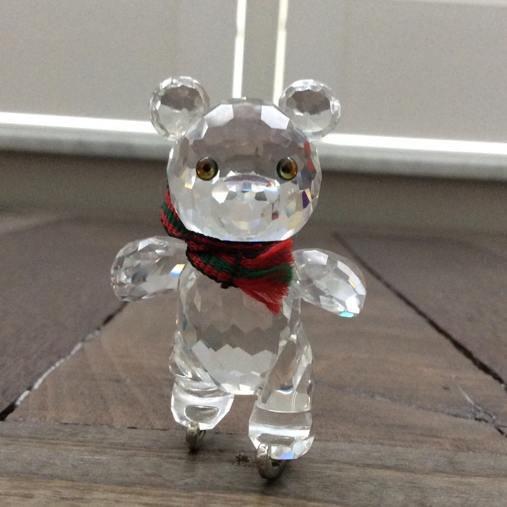 Swarovski Crystal Skating Bear, Genuine